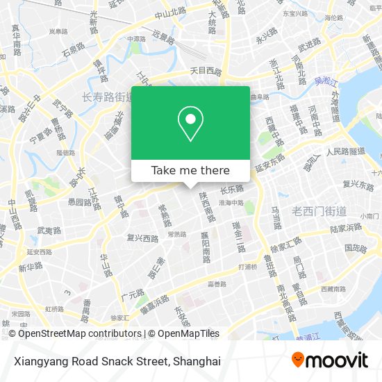 Xiangyang Road Snack Street map