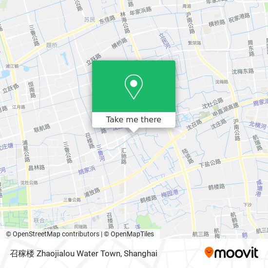 召稼楼 Zhaojialou Water Town map