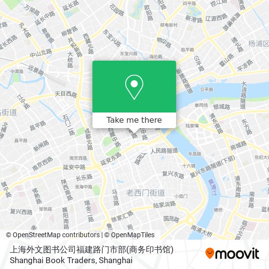 上海外文图书公司福建路门市部(商务印书馆) Shanghai Book Traders map