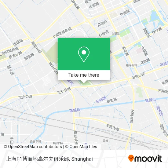 上海F1博而地高尔夫俱乐部 map