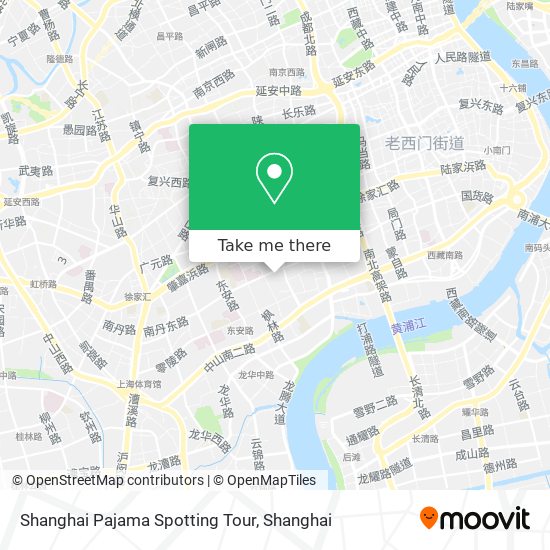 Shanghai Pajama Spotting Tour map