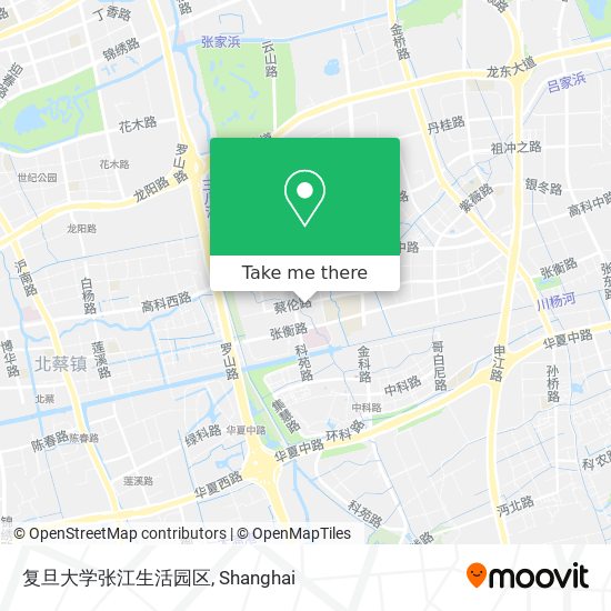 复旦大学张江生活园区 map
