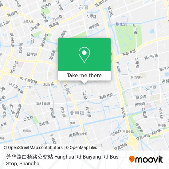 芳华路白杨路公交站 Fanghua Rd Baiyang Rd Bus Stop map