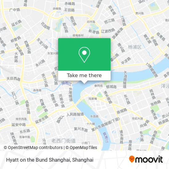 Hyatt on the Bund Shanghai map