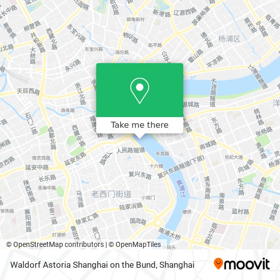 Waldorf Astoria Shanghai on the Bund map