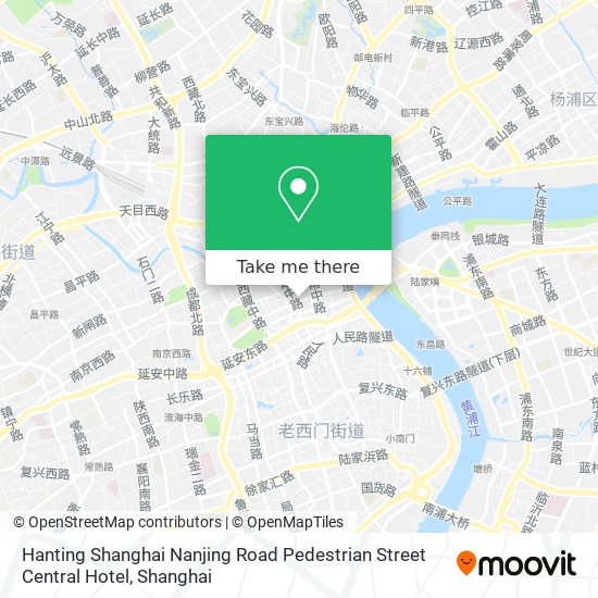 Hanting Shanghai Nanjing Road Pedestrian Street Central Hotel map