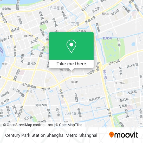 Century Park Station Shanghai Metro map
