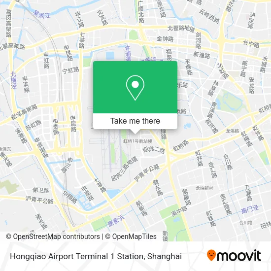 Hongqiao Airport Terminal 1 Station map