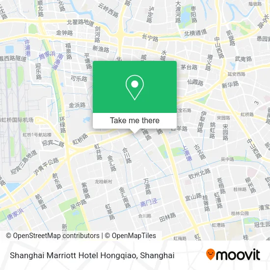 Shanghai Marriott Hotel Hongqiao map