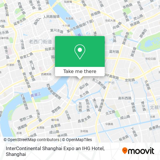 InterContinental Shanghai Expo an IHG Hotel map
