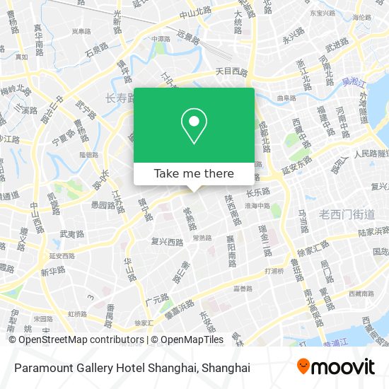 Paramount Gallery Hotel Shanghai map