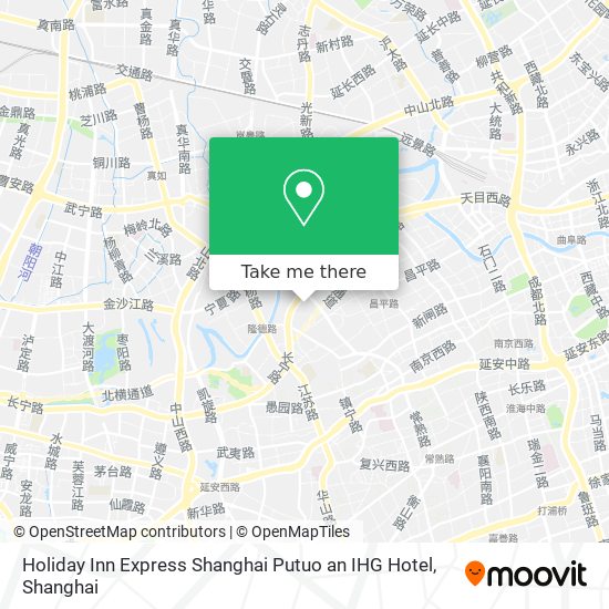 Holiday Inn Express Shanghai Putuo an IHG Hotel map