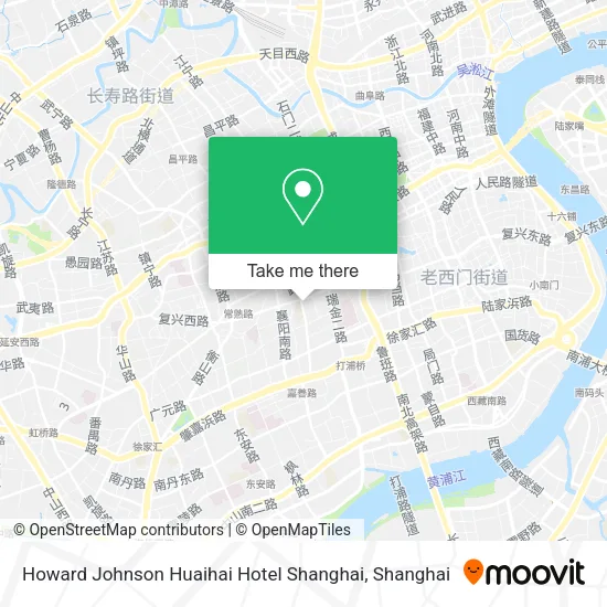 Howard Johnson Huaihai Hotel Shanghai map