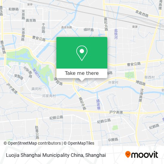 Luojia Shanghai Municipality China map
