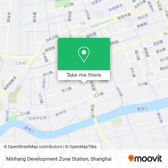 Minhang Development Zone Station map