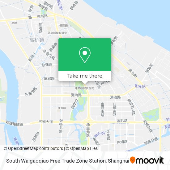 South Waigaoqiao Free Trade Zone Station map