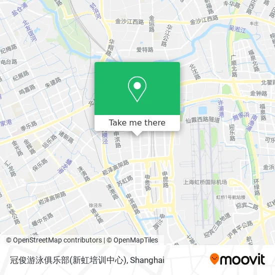 冠俊游泳俱乐部(新虹培训中心) map