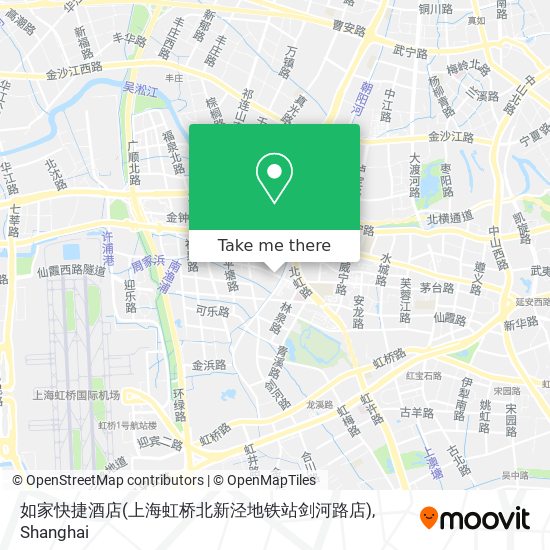 如家快捷酒店(上海虹桥北新泾地铁站剑河路店) map