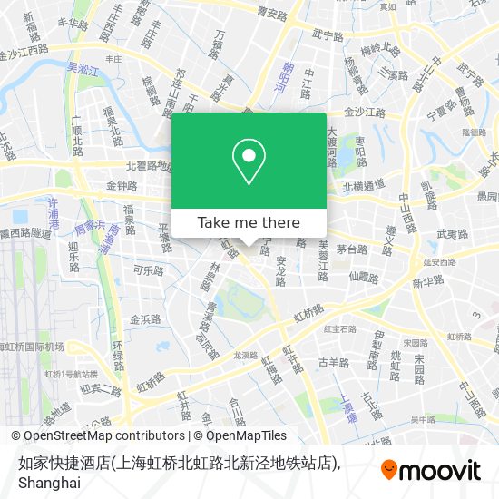 如家快捷酒店(上海虹桥北虹路北新泾地铁站店) map