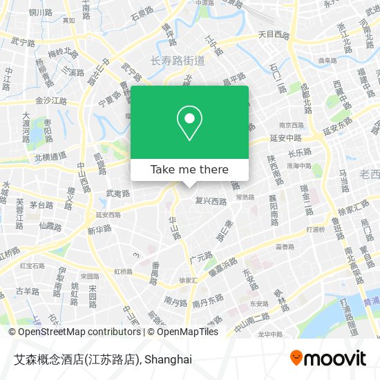 艾森概念酒店(江苏路店) map