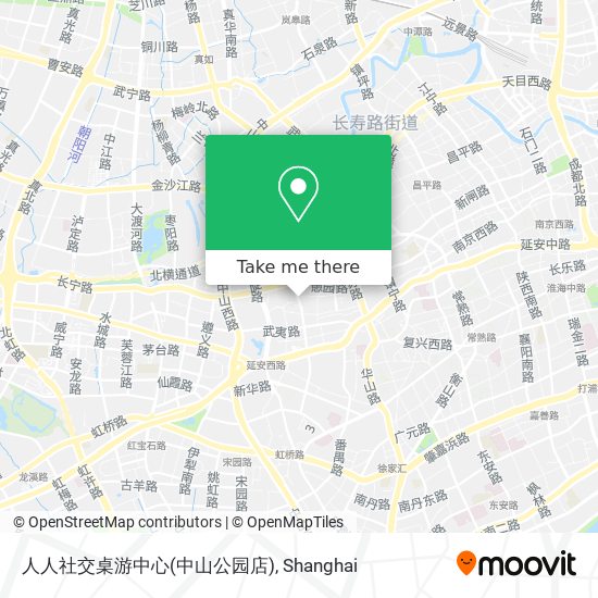 人人社交桌游中心(中山公园店) map