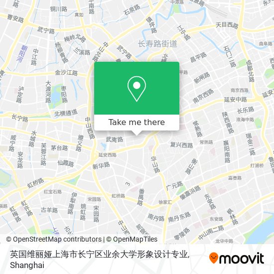 英国维丽娅上海市长宁区业余大学形象设计专业 map