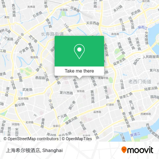 上海希尔顿酒店 map