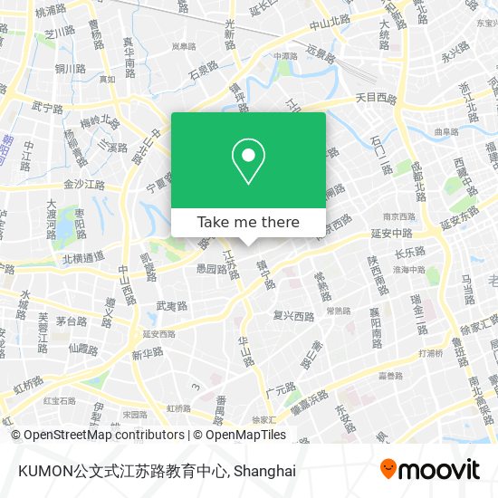 KUMON公文式江苏路教育中心 map
