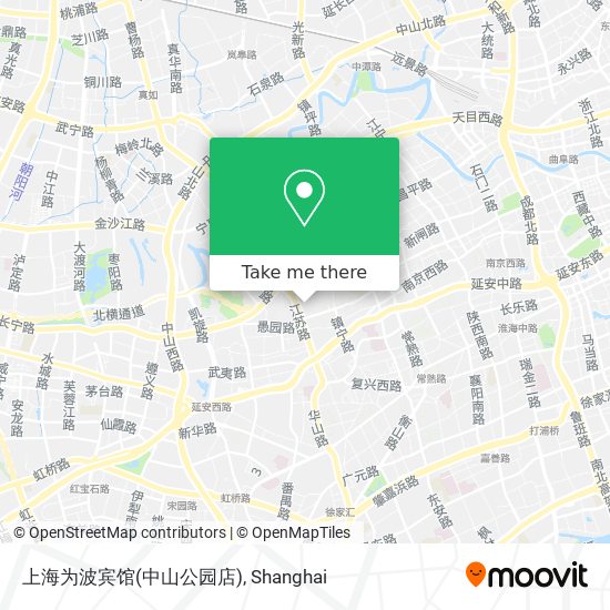上海为波宾馆(中山公园店) map
