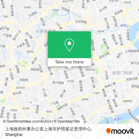 上海政府外事办公室上海市护照签证受理中心 map
