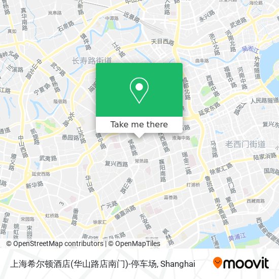 上海希尔顿酒店(华山路店南门)-停车场 map