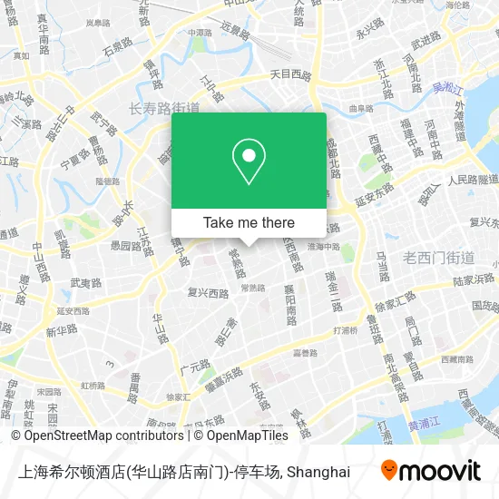 上海希尔顿酒店(华山路店南门)-停车场 map