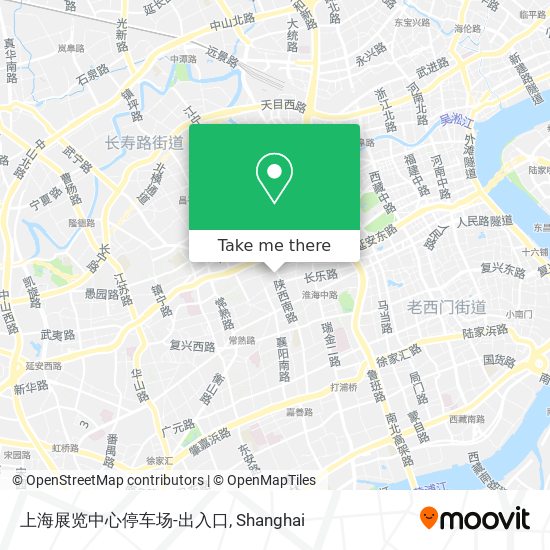 上海展览中心停车场-出入口 map