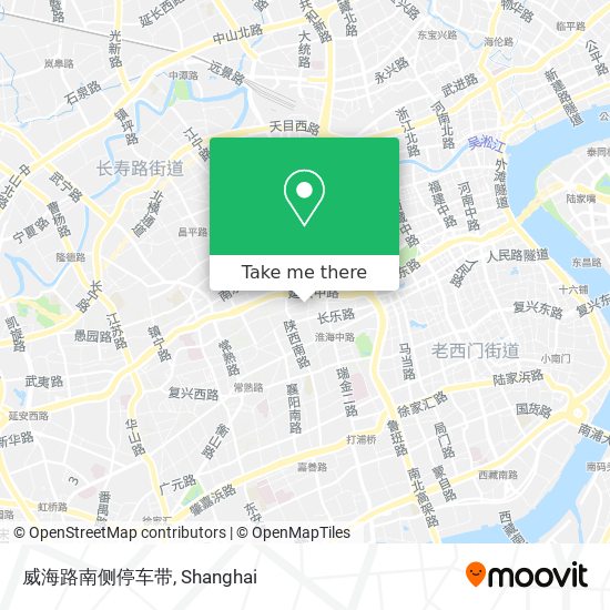 威海路南侧停车带 map