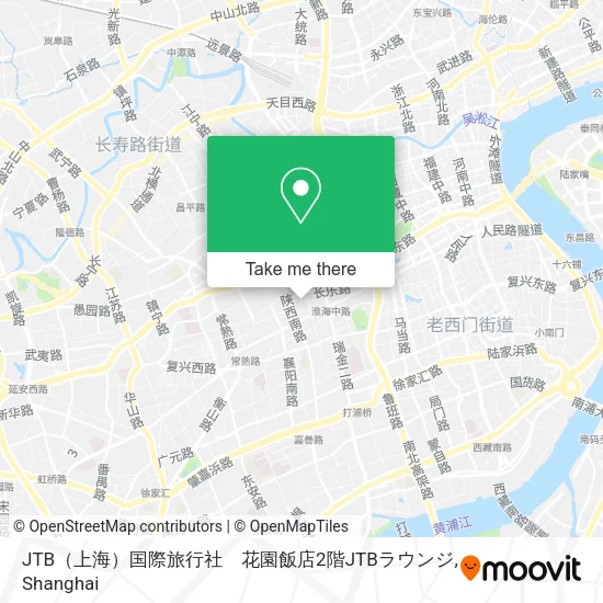 JTB（上海）国際旅行社　花園飯店2階JTBラウンジ map