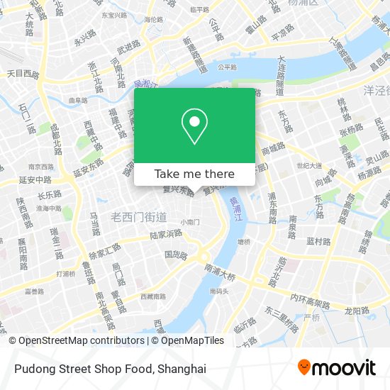 Pudong Street Shop Food map