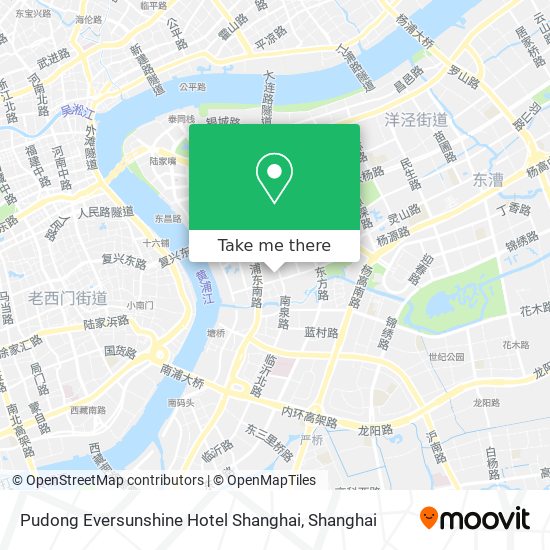 Pudong Eversunshine Hotel Shanghai map
