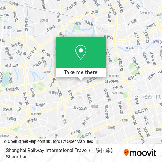 Shanghai Railway International Travel (上铁国旅) map