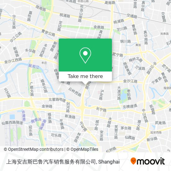 上海安吉斯巴鲁汽车销售服务有限公司 map