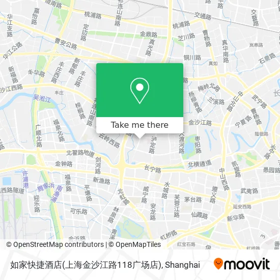 如家快捷酒店(上海金沙江路118广场店) map