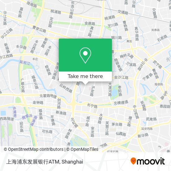 上海浦东发展银行ATM map