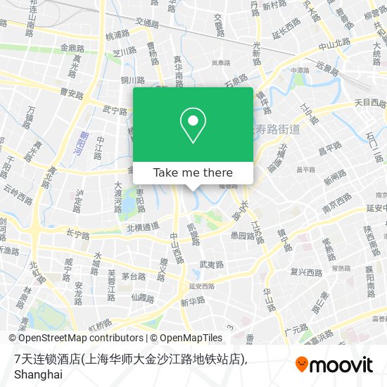 7天连锁酒店(上海华师大金沙江路地铁站店) map