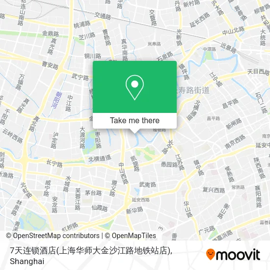 7天连锁酒店(上海华师大金沙江路地铁站店) map