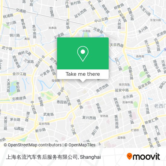 上海名流汽车售后服务有限公司 map