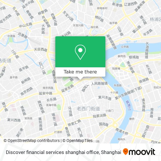 Discover financial services shanghai office map