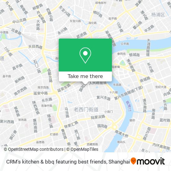 CRM's kitchen & bbq featuring best friends map