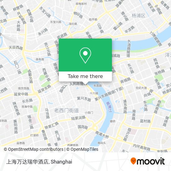 上海万达瑞华酒店 map