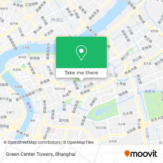 Green Center Towers map