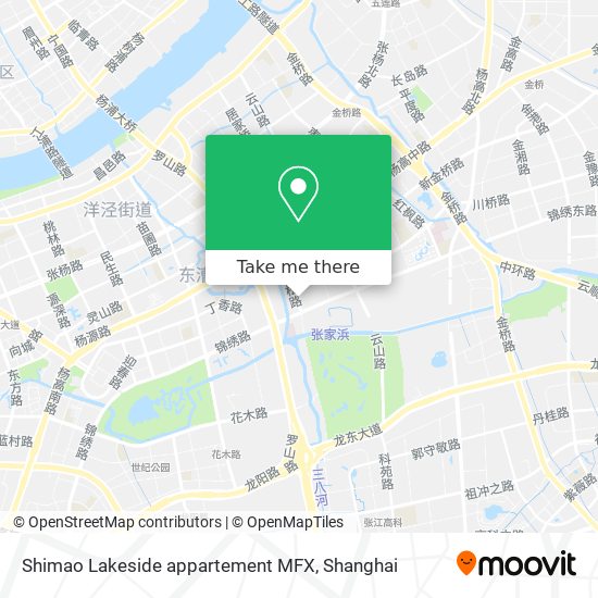 Shimao Lakeside appartement MFX map