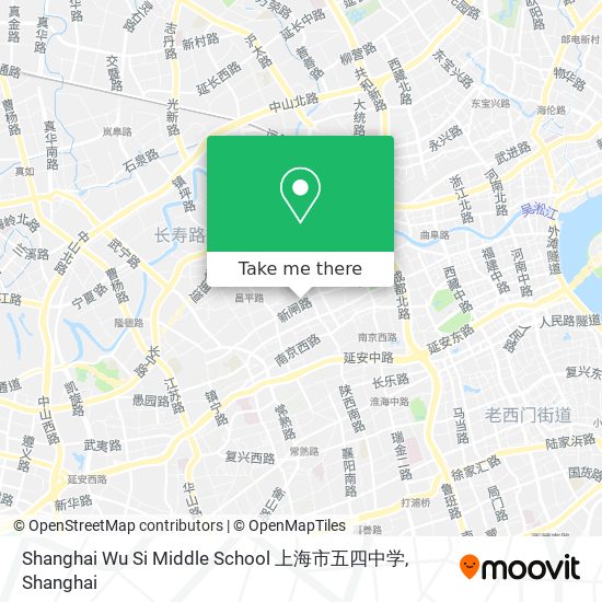Shanghai Wu Si Middle School 上海市五四中学 map